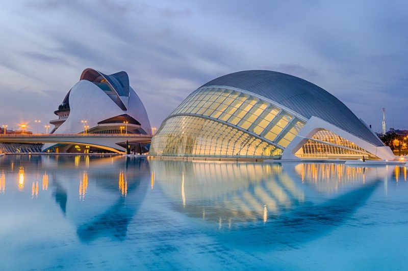 Ciudad de las artes y ciencias en Valencia - España